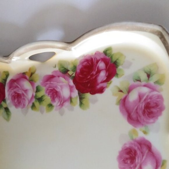 Porcelain Prussian Rose Tray - Picture 5 of 12